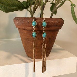 Faux Turquoise Dangle Earring